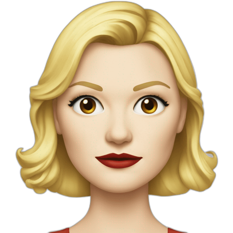 actress Kirsten Dunst serious emoji