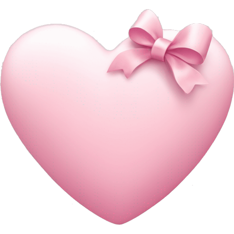 light pink heart with light pink bow emoji