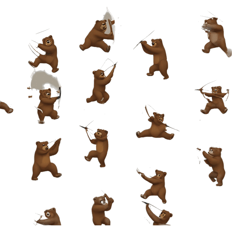 Bear shooting archery emoji