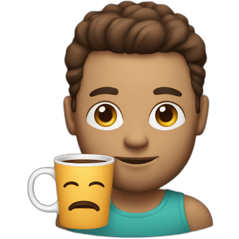 developer with a coffee mug emoji