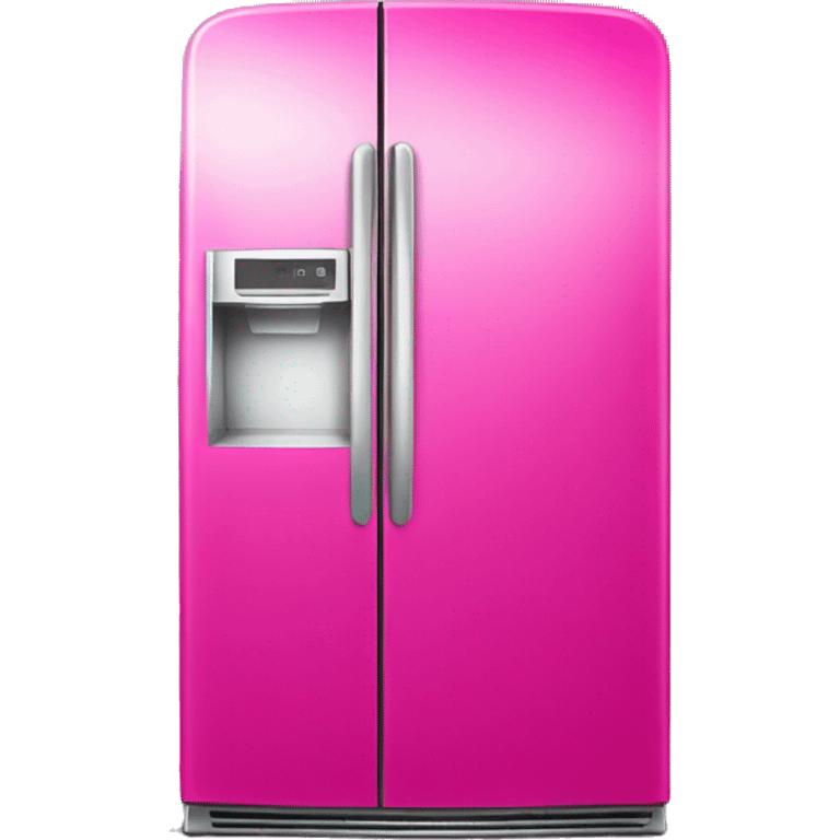 Realistic modern metallic hot pink fridge isolated.  emoji