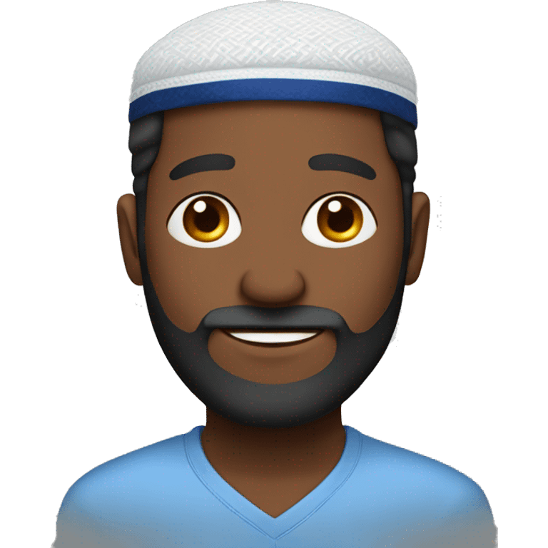 Man wearing a yarmulke emoji