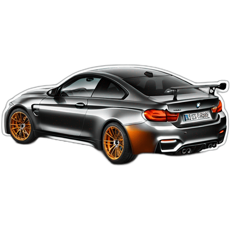 BMW m4 gts à 3 roue emoji