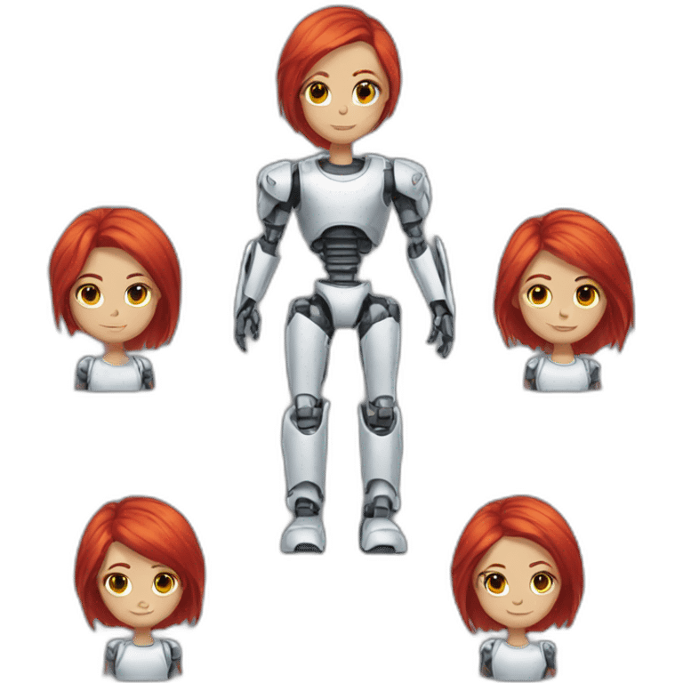 robot red hair emoji