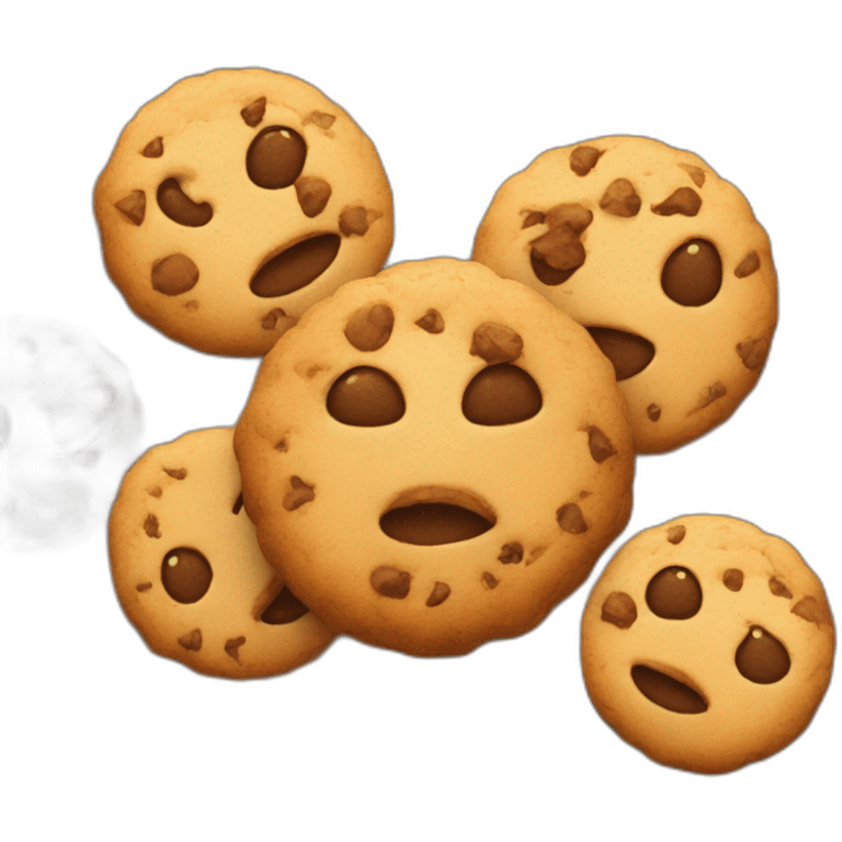 cookie with cute person emoji