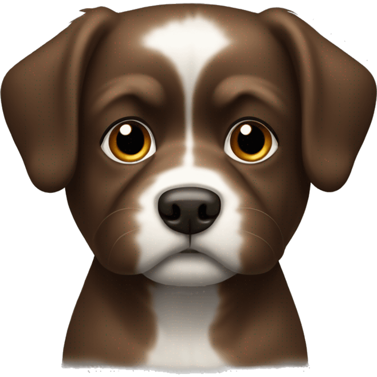 Shitzhu dog darker brown emoji