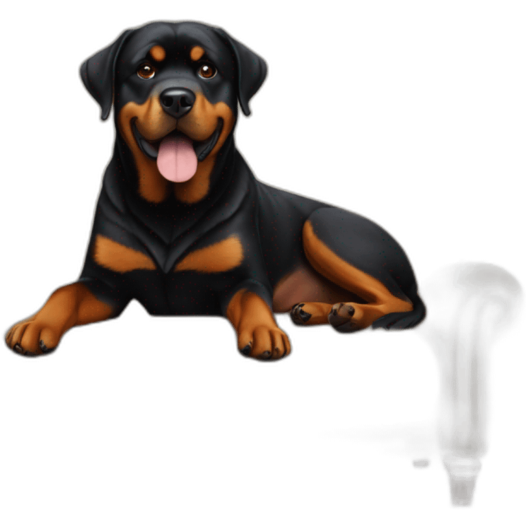 Rottweiler on a sofa emoji