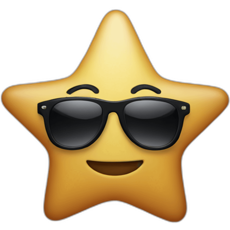 Jeffery Star with sunglasses  emoji