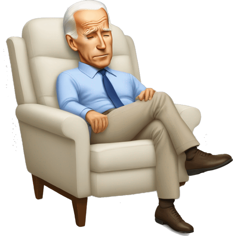 biden asleep in a chair emoji