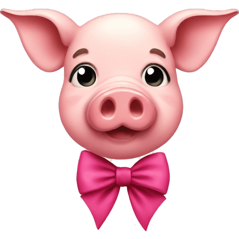 Pig with a bow emoji