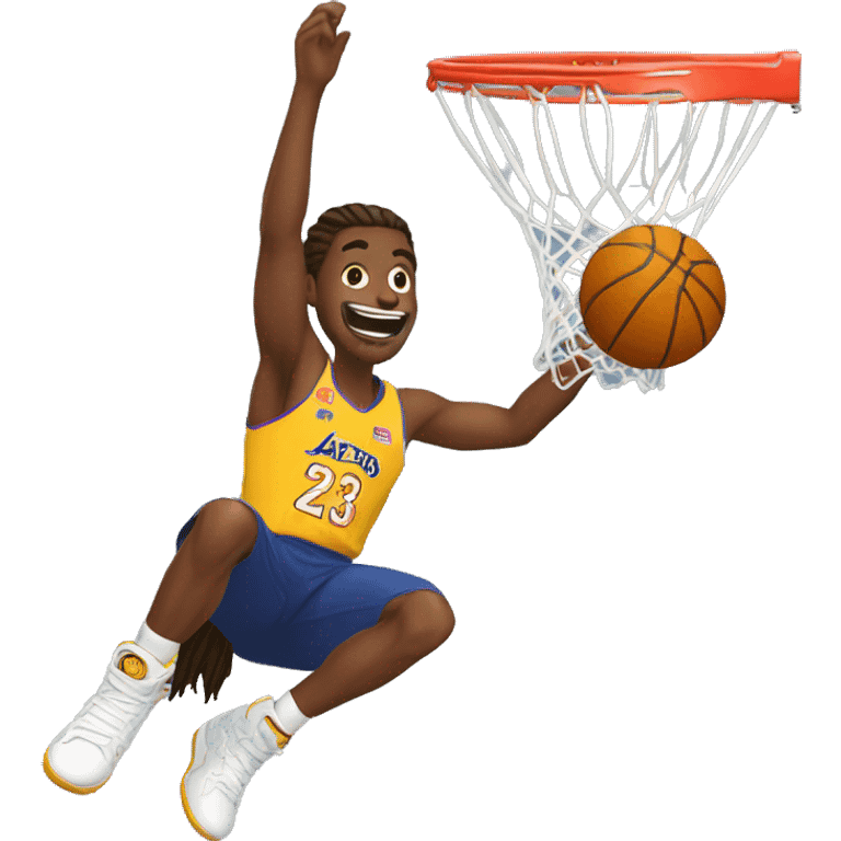 dunk by a pretty mxed race emoji