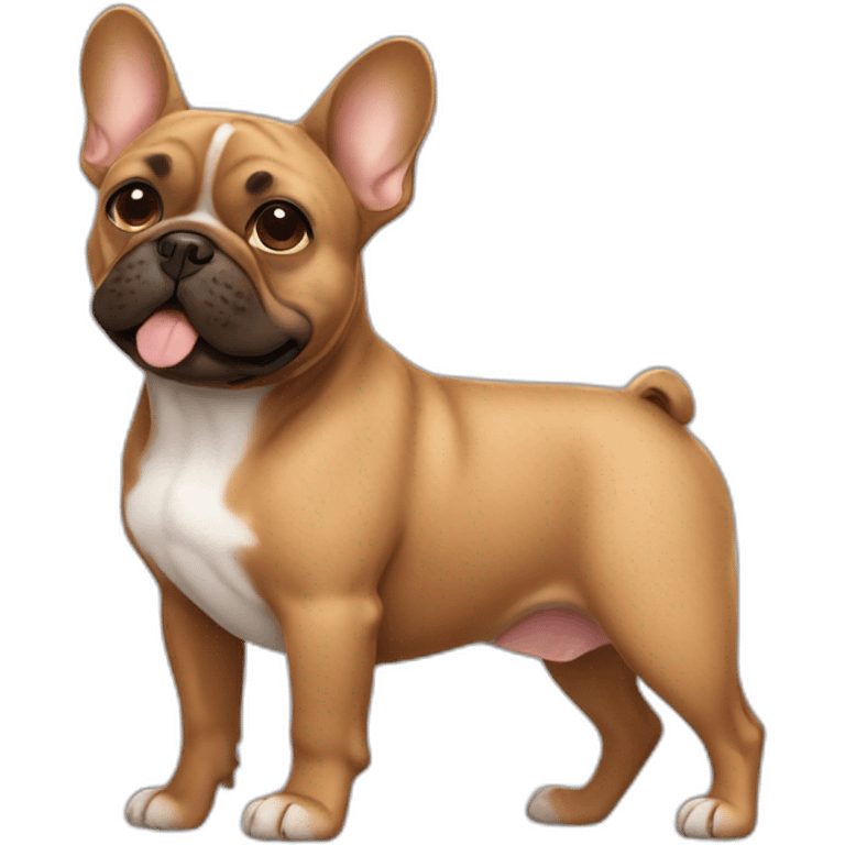 Brown French bulldog  emoji