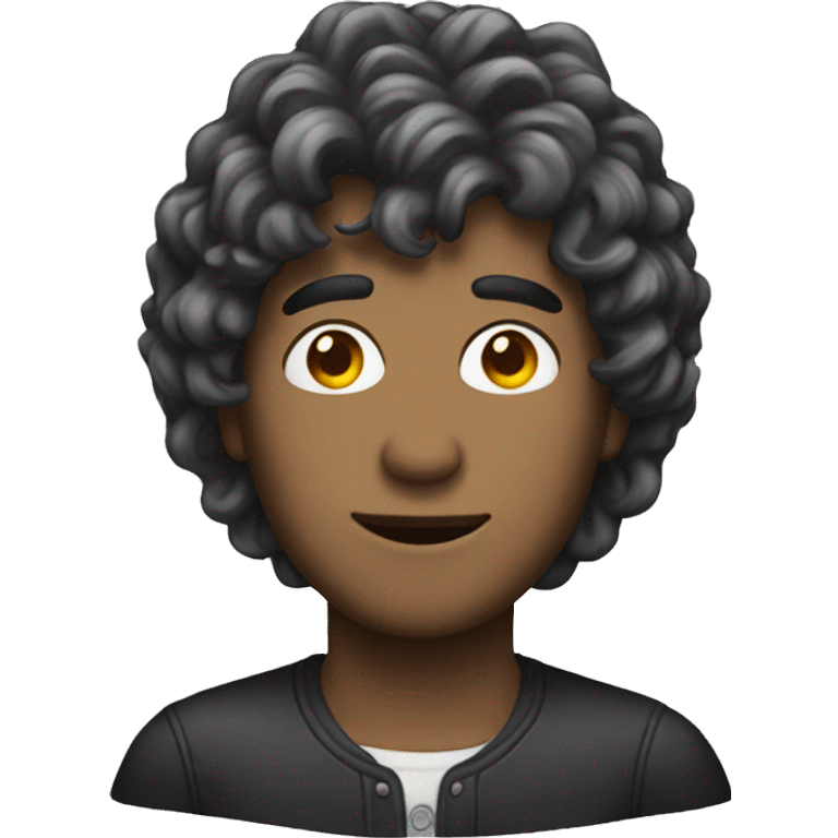 Man wearing a wig emoji