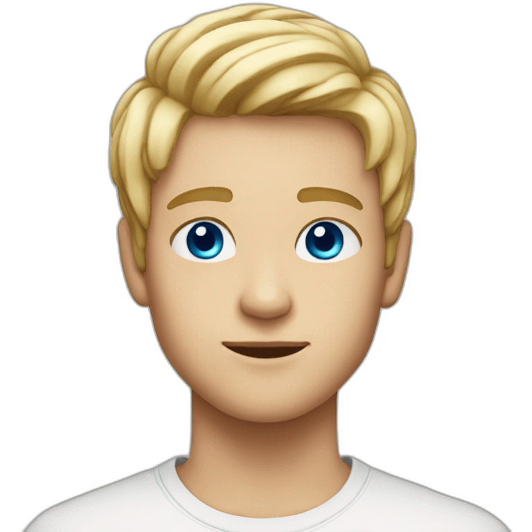 young man with blue eyes and light hair emoji