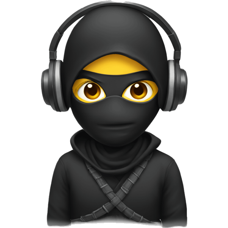 ninja with headphones emoji