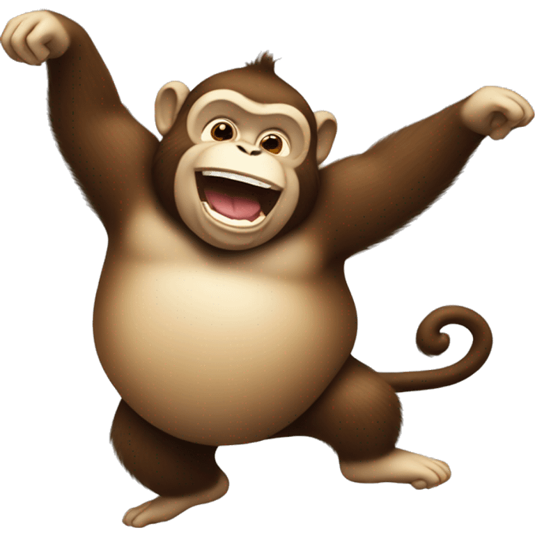 fat monkey dancing emoji