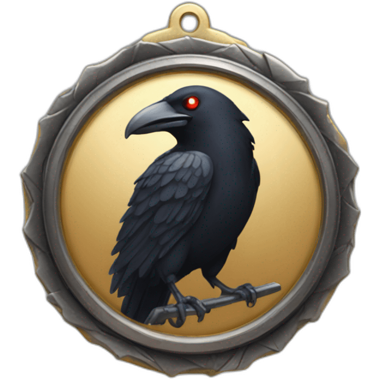 metal raven medal emoji