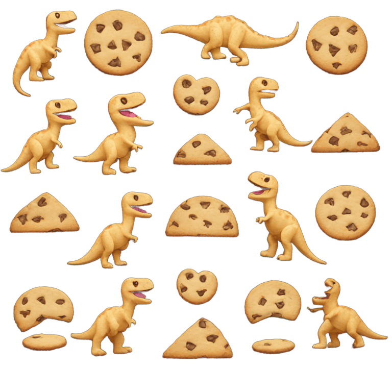 Dinosaur made of cookies  emoji