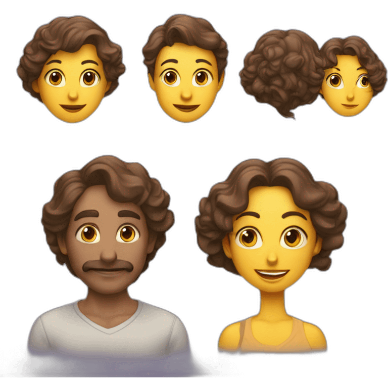 Cœur avec marqué Raphaël et Béatrice emoji