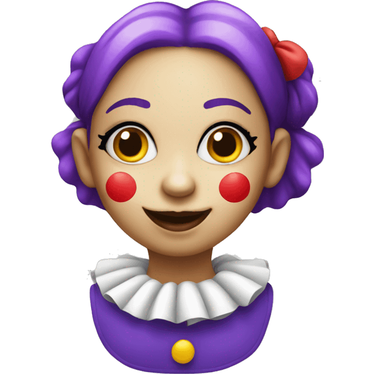 pretty female clown emoji