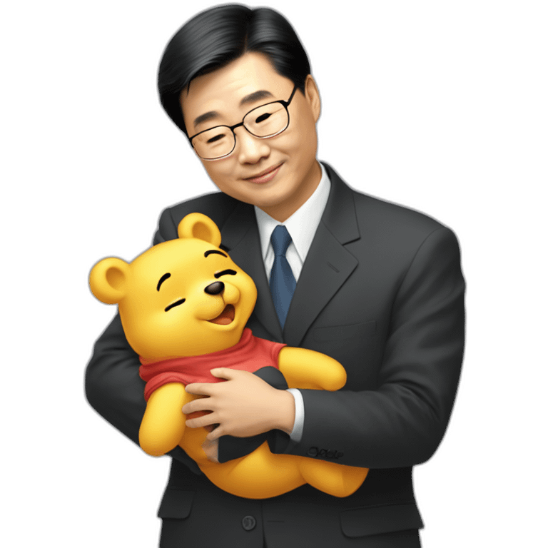 xi jintao Hugging winnie the pooh emoji