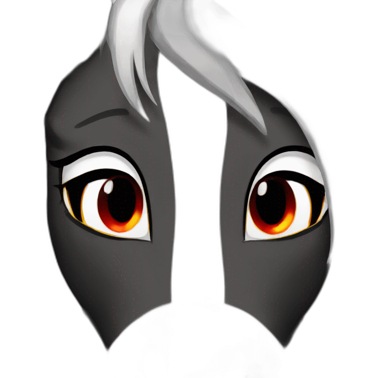 Dark poney red eyes emoji