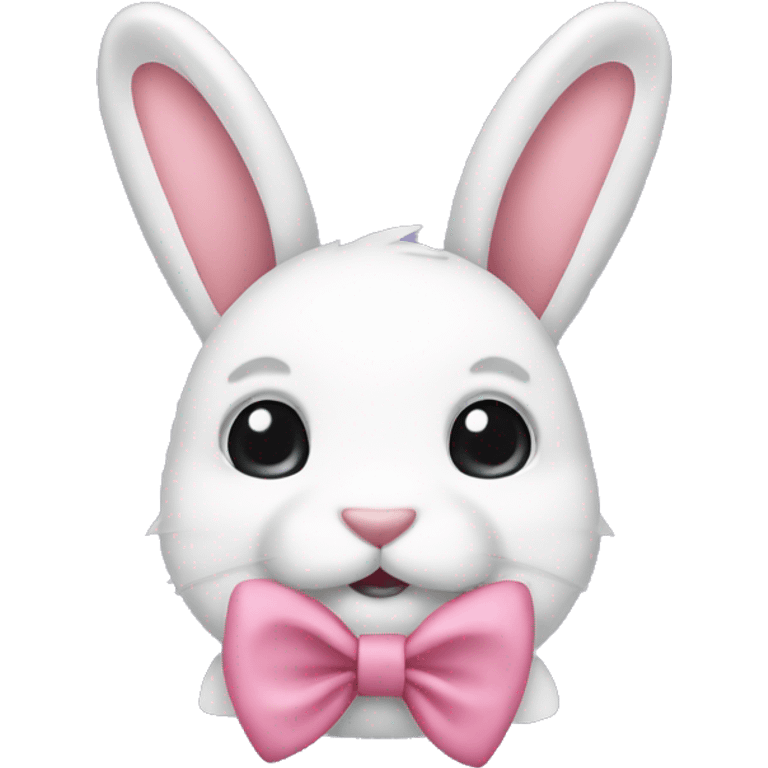 Bunny with a bow on it’s ear emoji