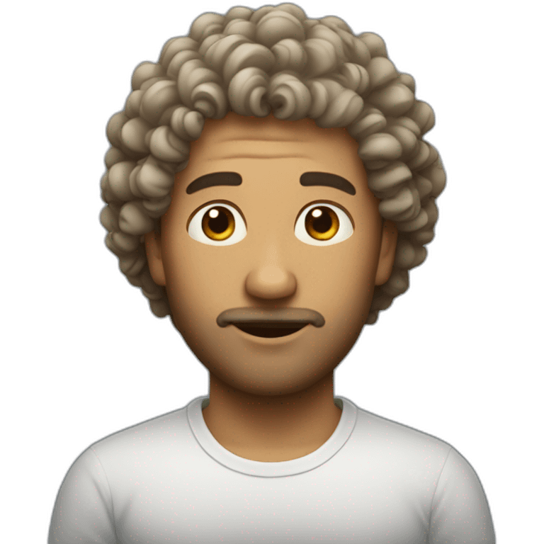 curly man emoji