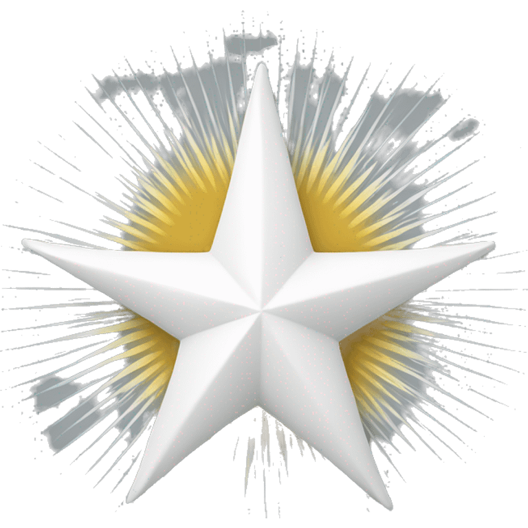 a white five-pointed star radiating from itself emoji