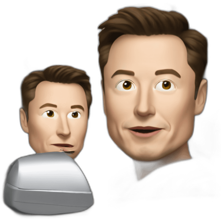 Elon musk driving BMW emoji