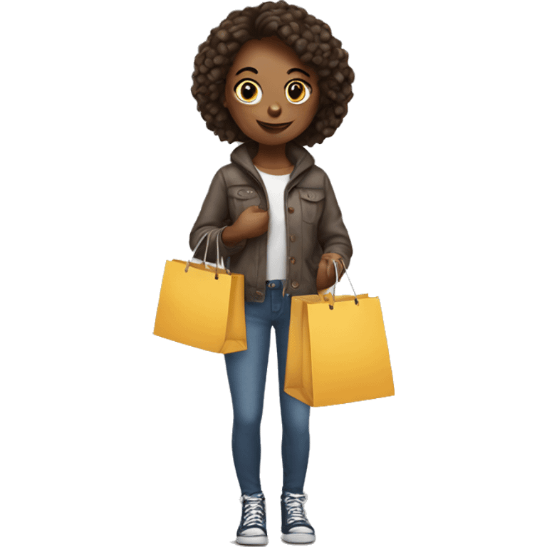 girl with shopping bag emoji