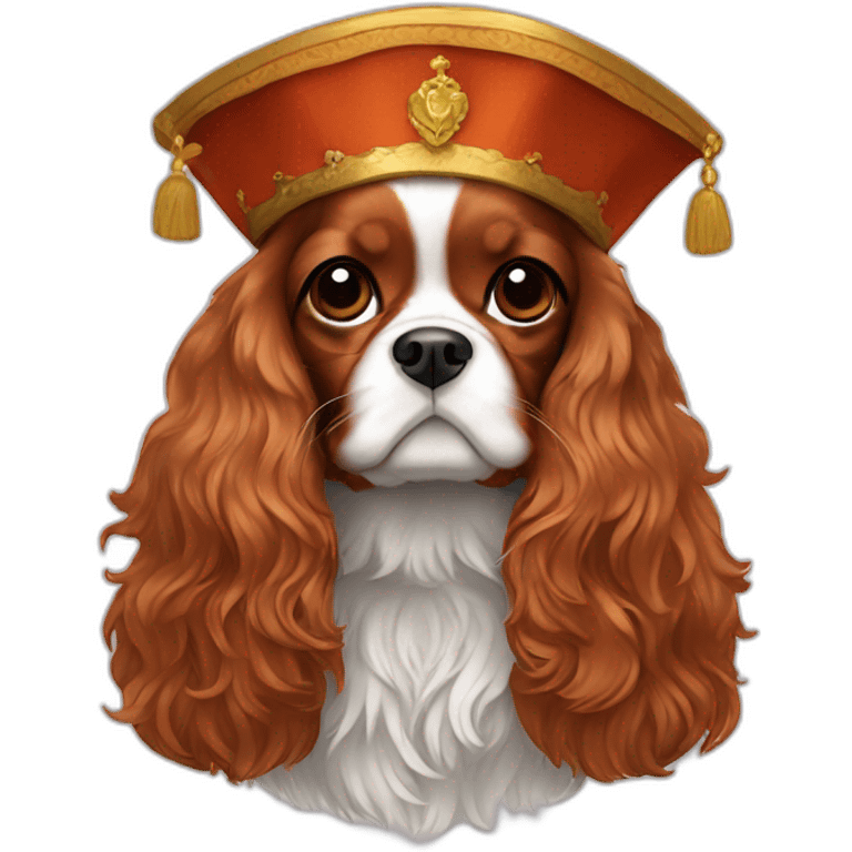 King Charles cavalier wearing yarmulke emoji