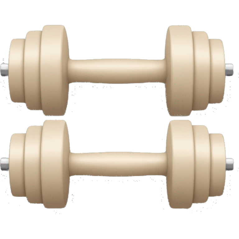 beige dumbbells emoji