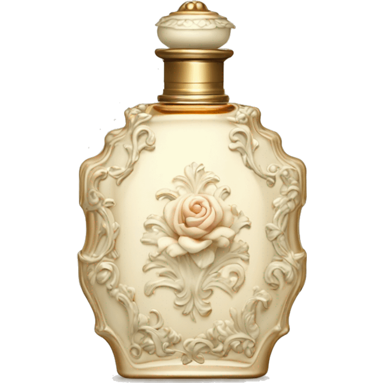 Vintage rococo perfume pale white emoji