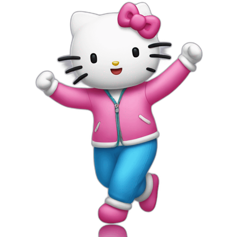 Hello kitty dancing emoji