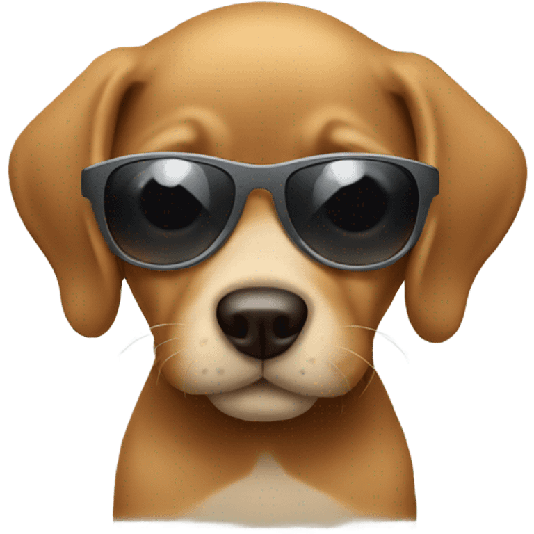 Puppy with sunglasses  emoji