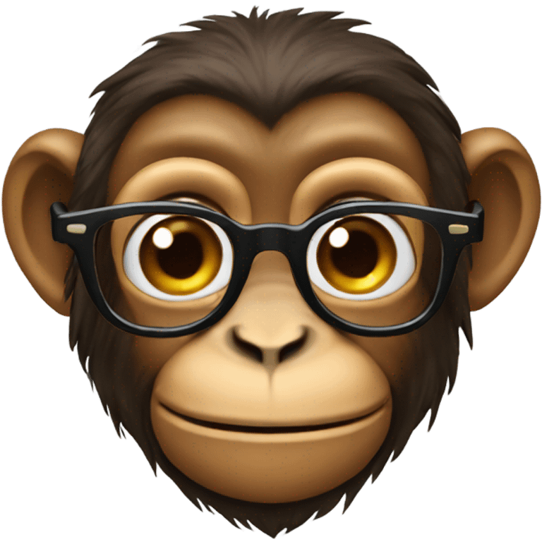 Monkey with glasses  emoji