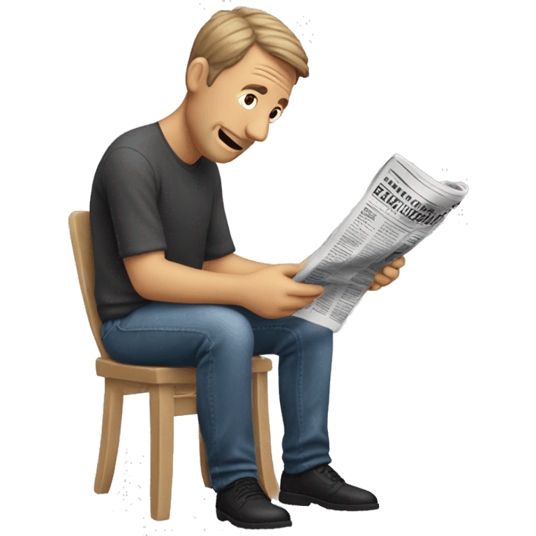 man on the wc reading newspaper emoji