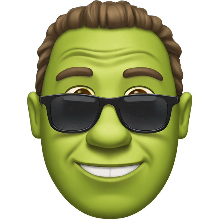 Shrek with sunglasses emoji