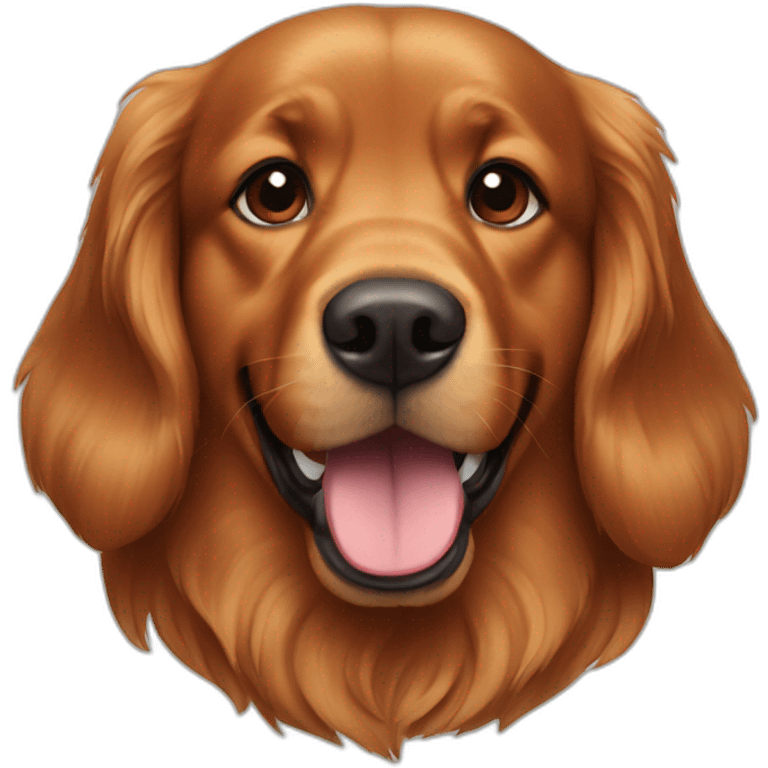 dark red american golden retriever emoji