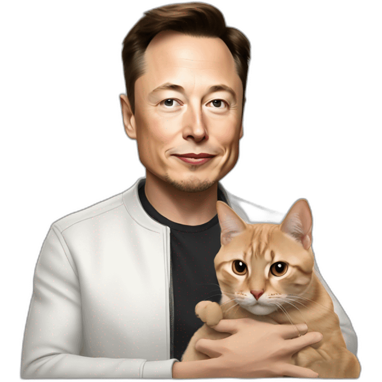 Elon musk with a cat emoji