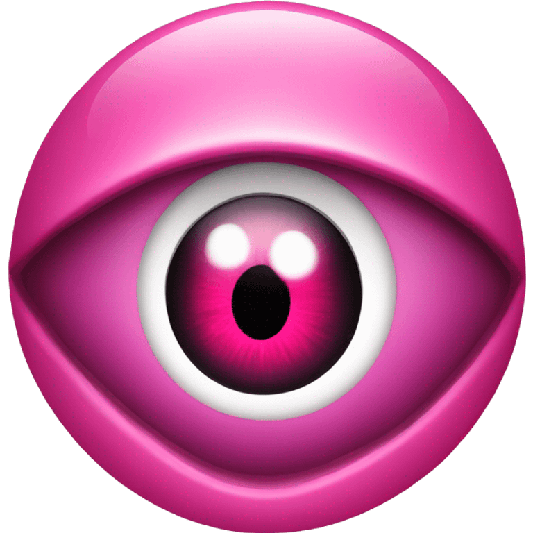 Pink evil eye emoji