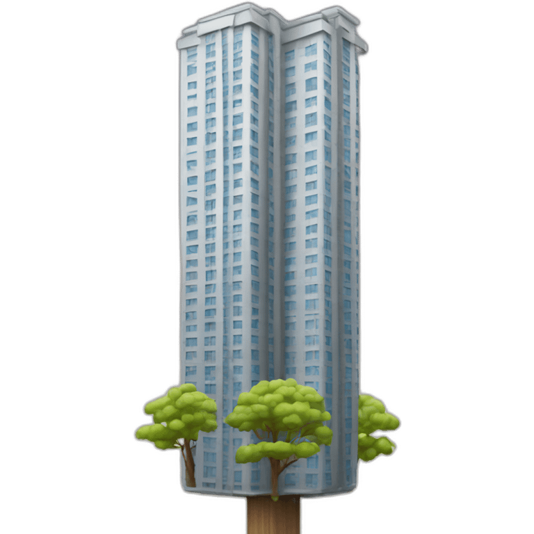 Tall building on a stick emoji