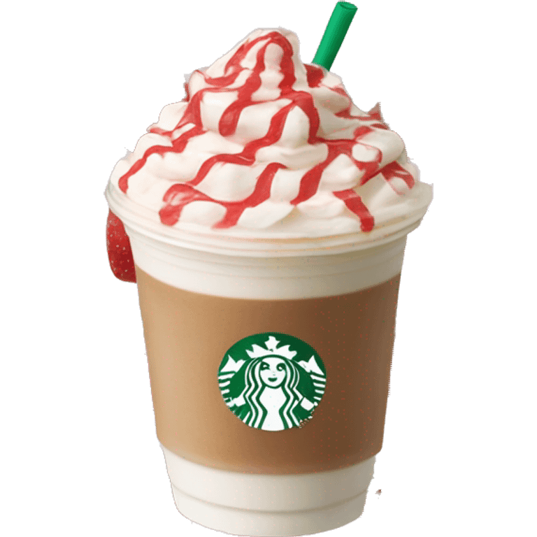 strawberries and cream starbucks frappucino emoji