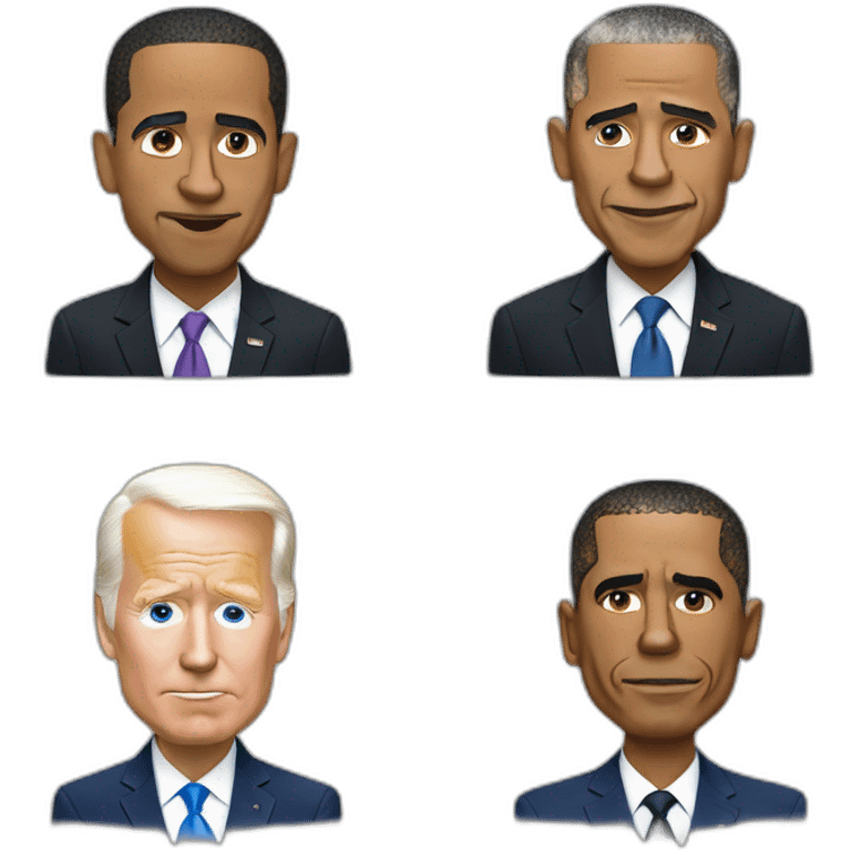 Bush Obama trump Joe biden emoji