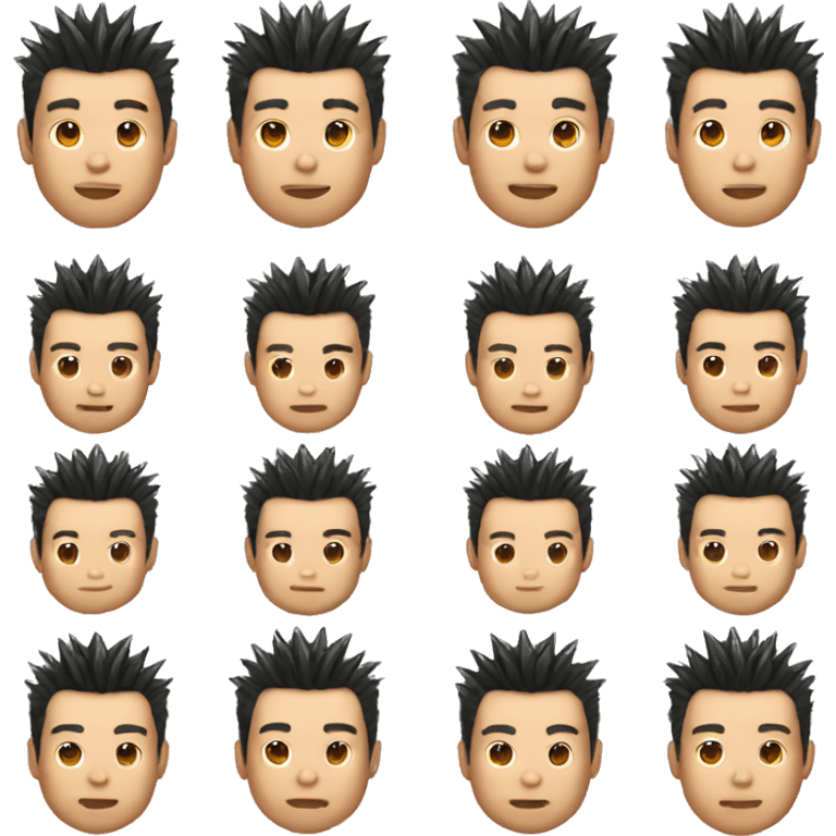 asian male spiky hair tech bro emoji