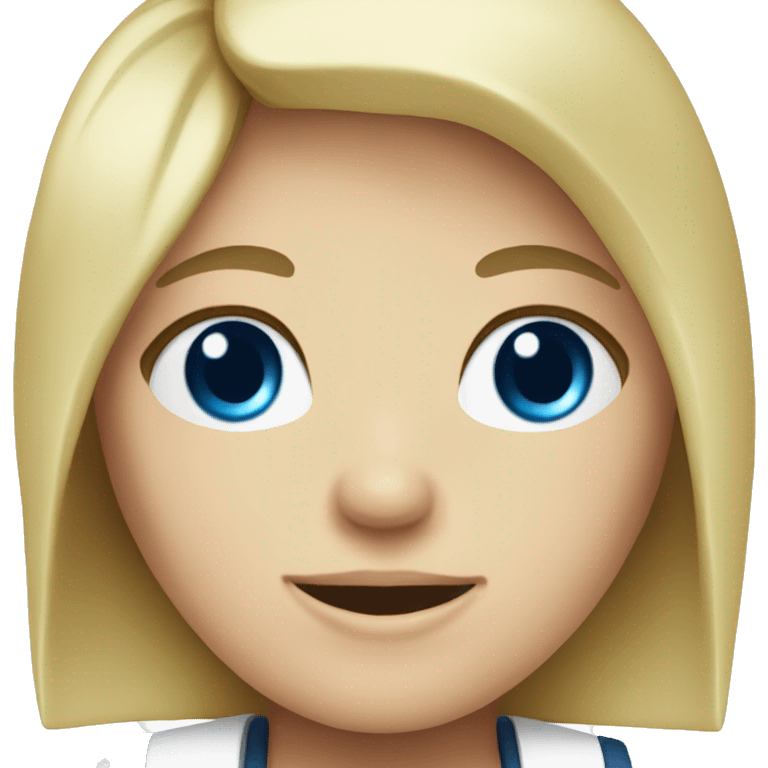 Blonde haired blue eyed female doctor emoji