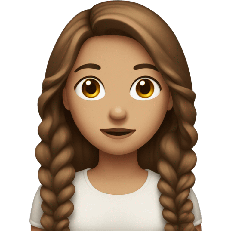 girl with long brown hair emoji