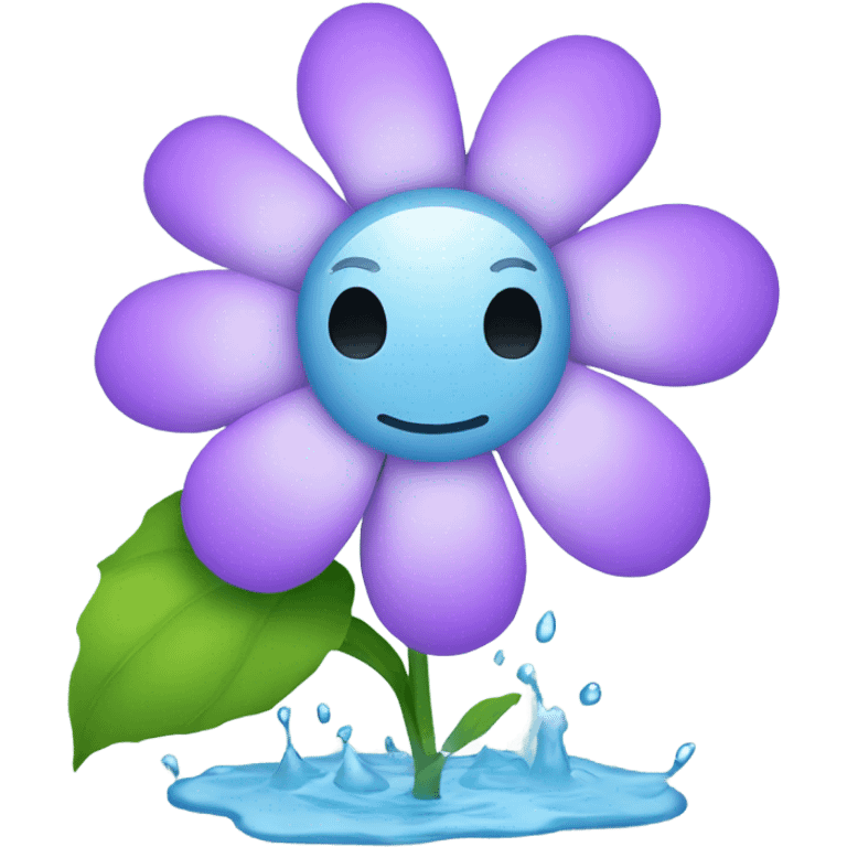 flower with water  emoji