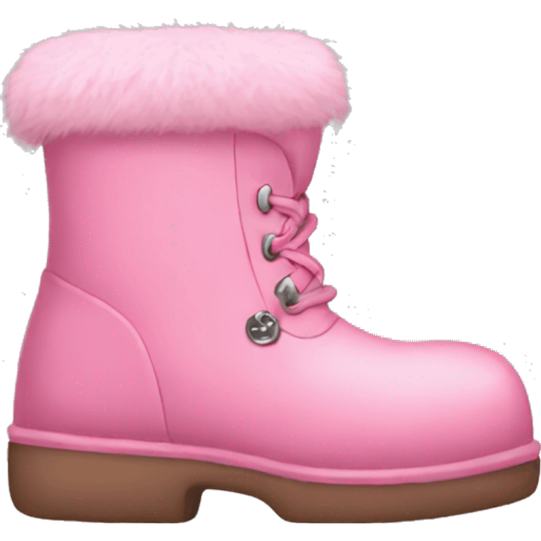 Pink fur boots emoji